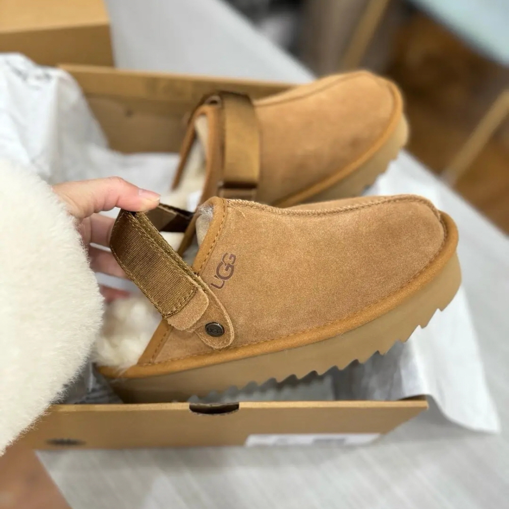어그 미국 UGG 라나 클로그 플랫폼 여성 키높이 방한 슬리퍼 다크 브라운 1166734-CHE 이미지 7