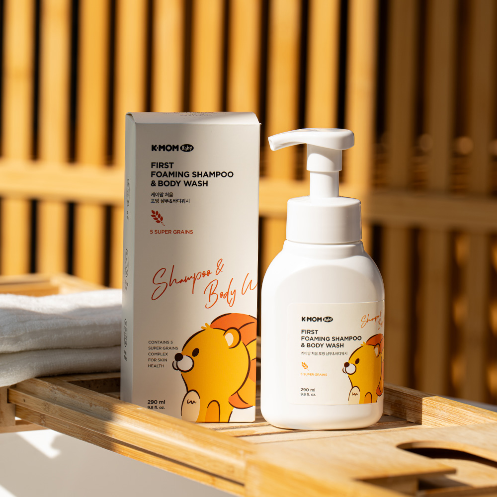 케이맘 처음 포밍 샴푸&바디워시 290ml 올인원세정 슈퍼곡물 - 상세 이미지 4
