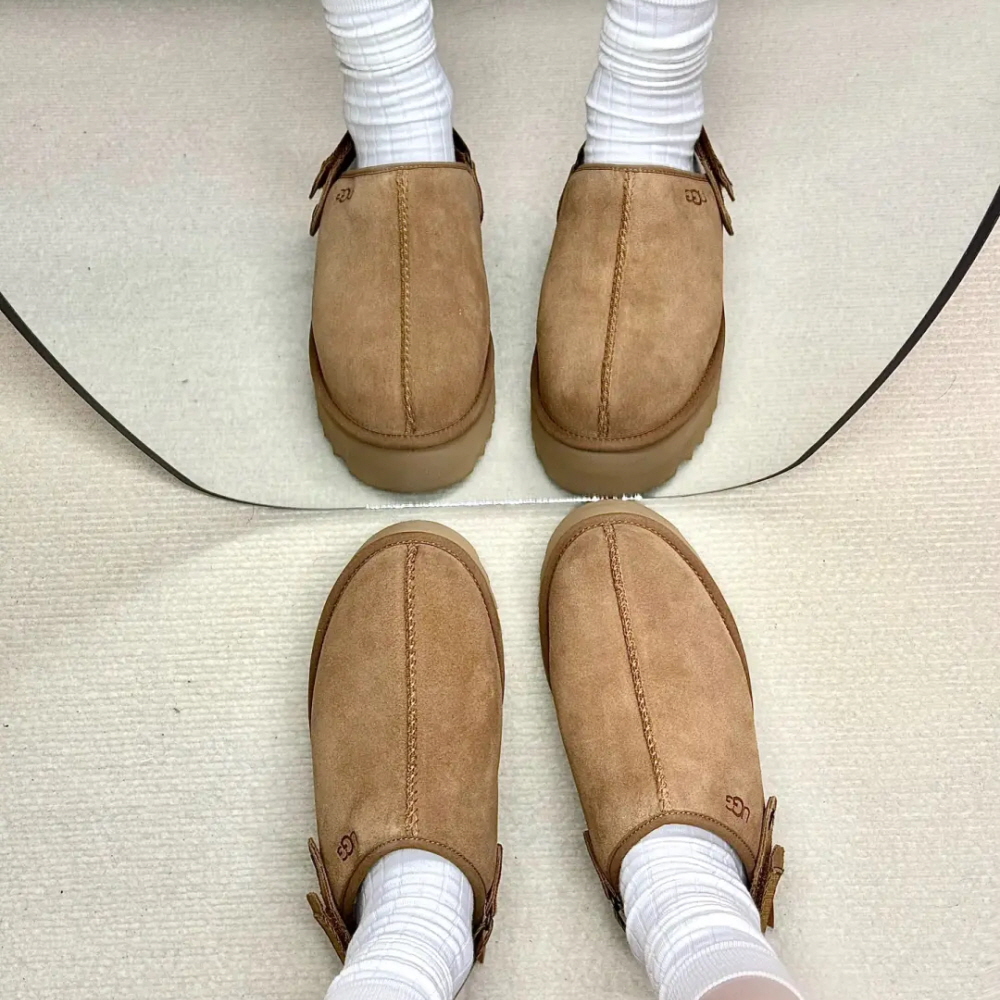 어그 미국 UGG 라나 클로그 플랫폼 여성 키높이 방한 슬리퍼 다크 브라운 1166734-CHE - 상세 이미지 3