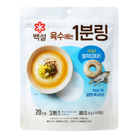 백설 1분링 멸치디포리가득 80g