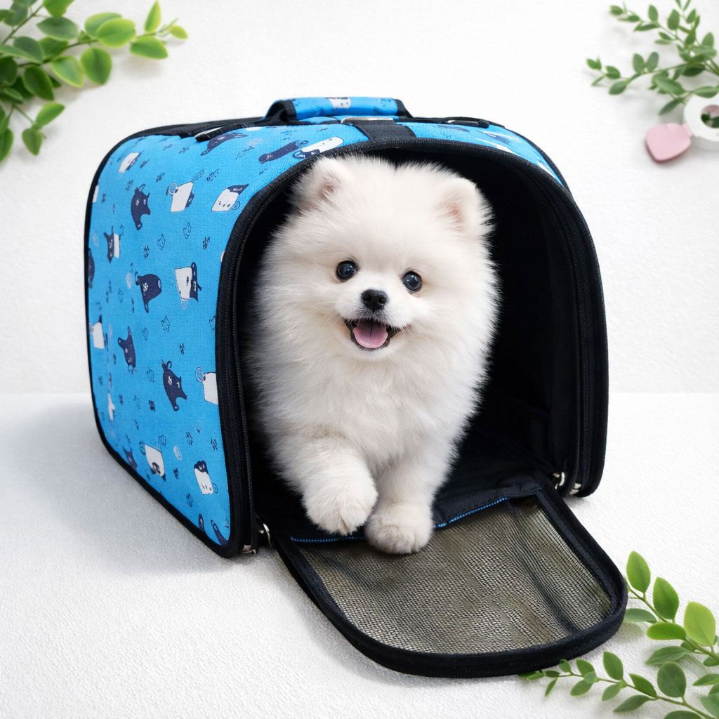 강아지 고양이 이동가방 통풍형 외출 반려동물 가방 소형견 말티즈 치와와 포메 이동장 - 상품 이미지