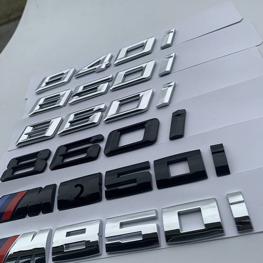 앰블럼 레터링 로고 M850i 적용 스티커 840i 8시리즈 튜닝 한 쌍의 M측표 감회색 - 상품 이미지