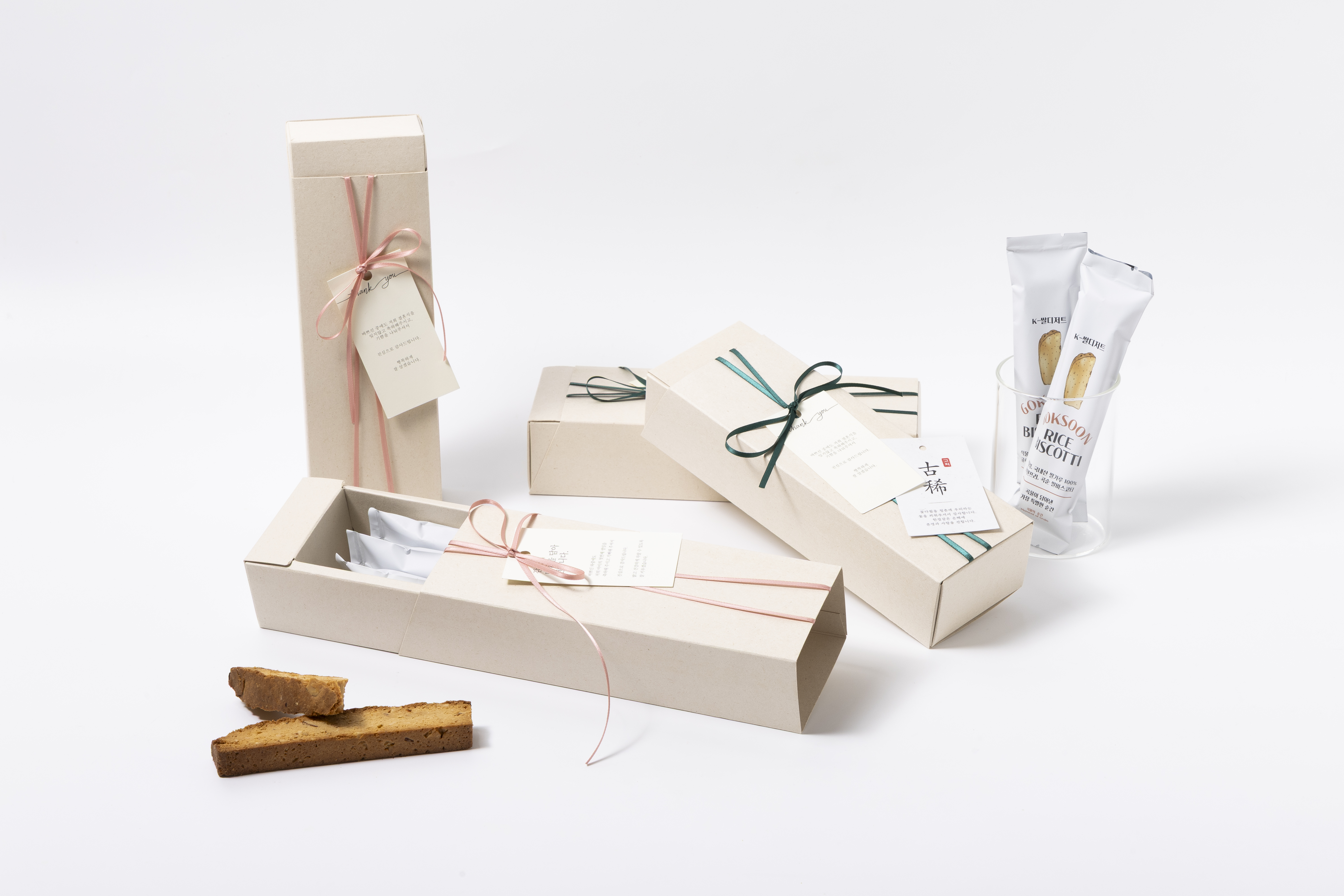 ​[대량/단체] 곡순 쌀 비스코티 답례품 세트 결혼식 회사 수제 쌀쿠키 저당 글루텐프리