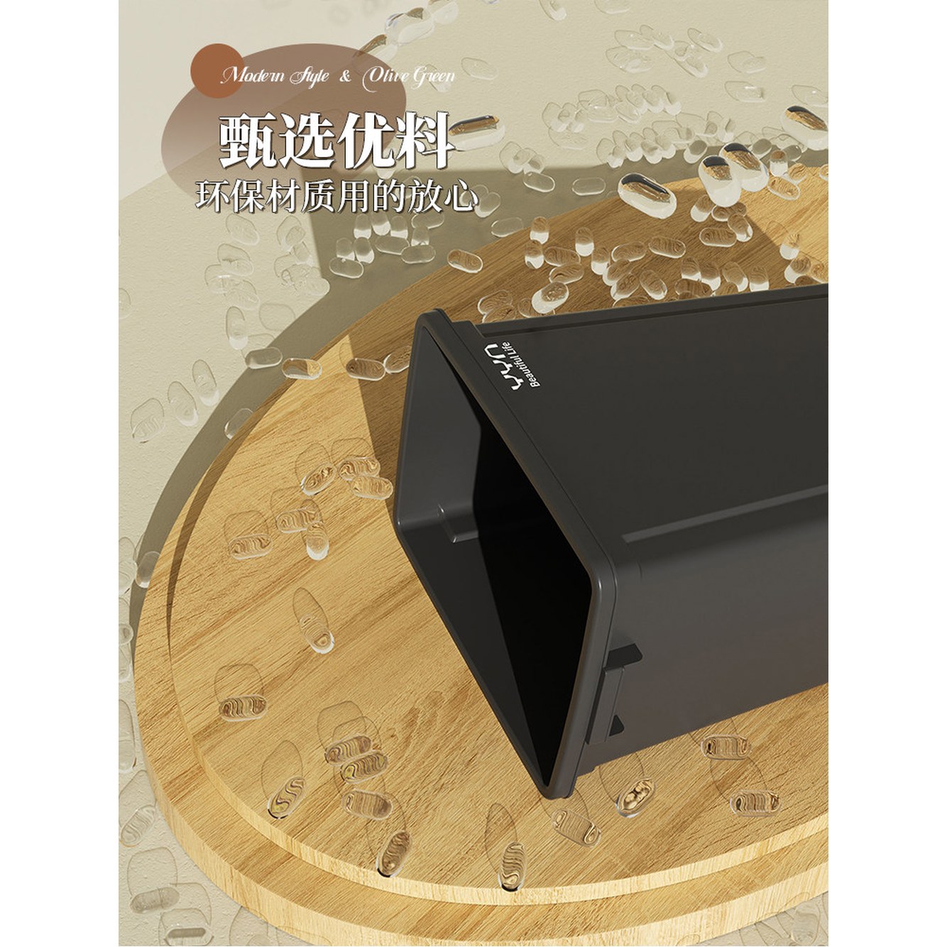 아보 60L 100L 직사각통 대형쓰레기통 대형 휴지통 20L 업소용 리터 대용량 쓰레기통 뚜껑없는 1 10L 그레이 블랙 직사각통 - 상세 이미지 3