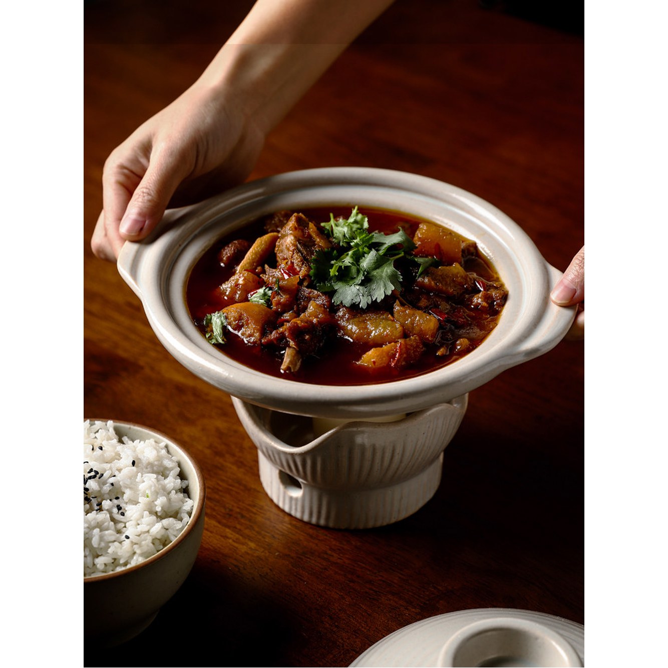 그릇 된장찌개 나베그릇 세라믹 세라믹냄비 스튜 동롱 내열 찌개 캐서롤 나베 밀푀유나베 한솥 - 상세 이미지 2