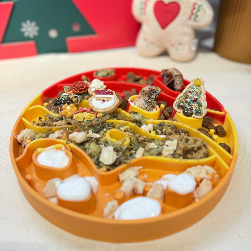 [포니테일] 마스듀오 실리콘 대형견밥그릇 강아지 슬로우식기 고양이 급체방지 릭매트