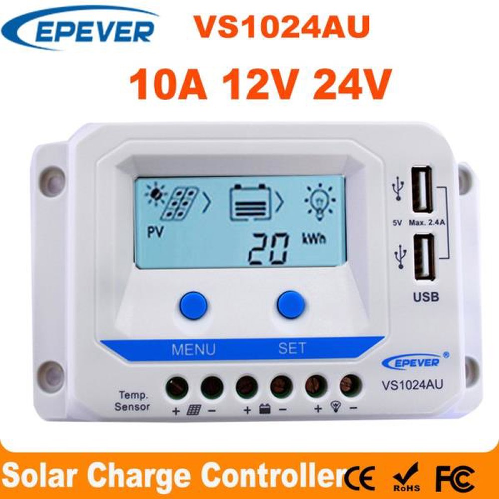 전지 모듈 ViewStar 태양광 최대 50 10A 12V/24V EPever MPPT 12V/24V 10A - 상품 이미지