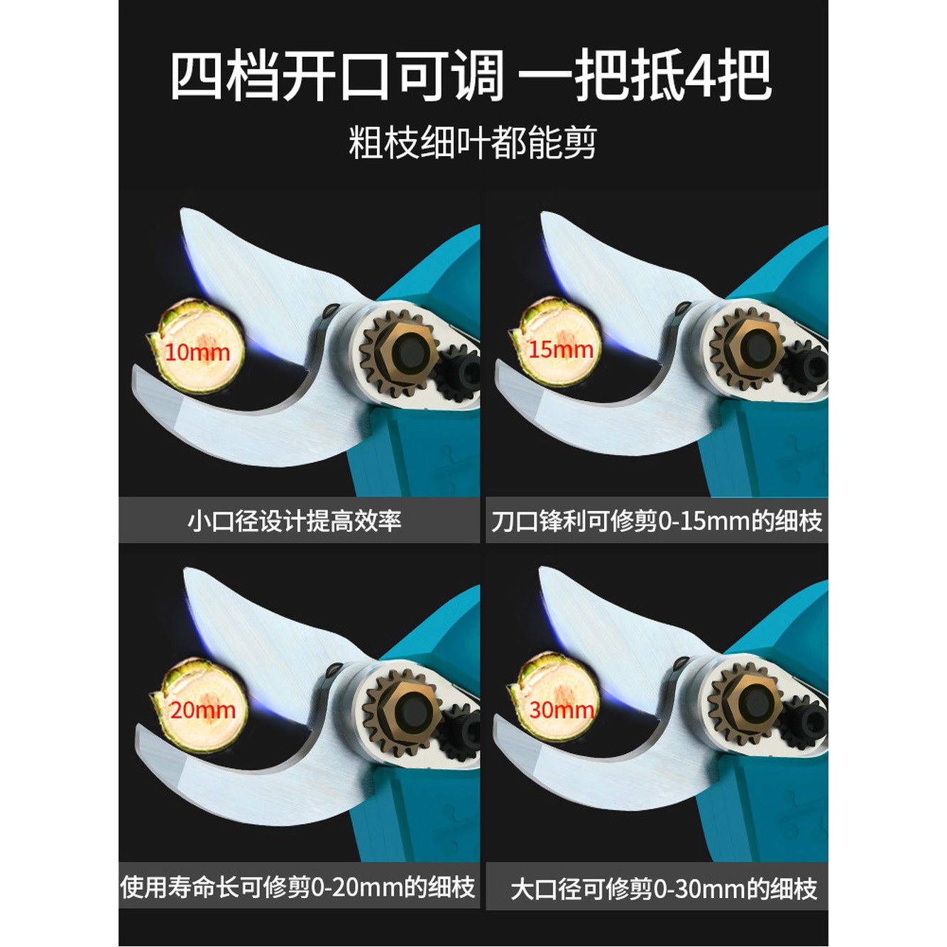 2 KOHAM 배터리 코햄 공구가방세트 가지 5cm 충전식 전지가위 치기 전동 21V 프로페셔널 48VF 원터치 충전 - 상세 이미지 2