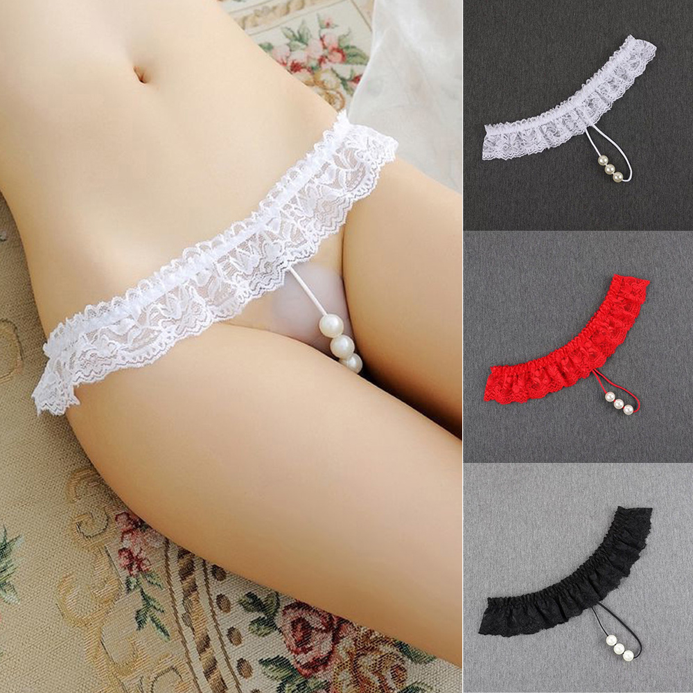 갈라팬티 구슬 치키 밑트임속옷 망사 티 야한 - 상품 이미지