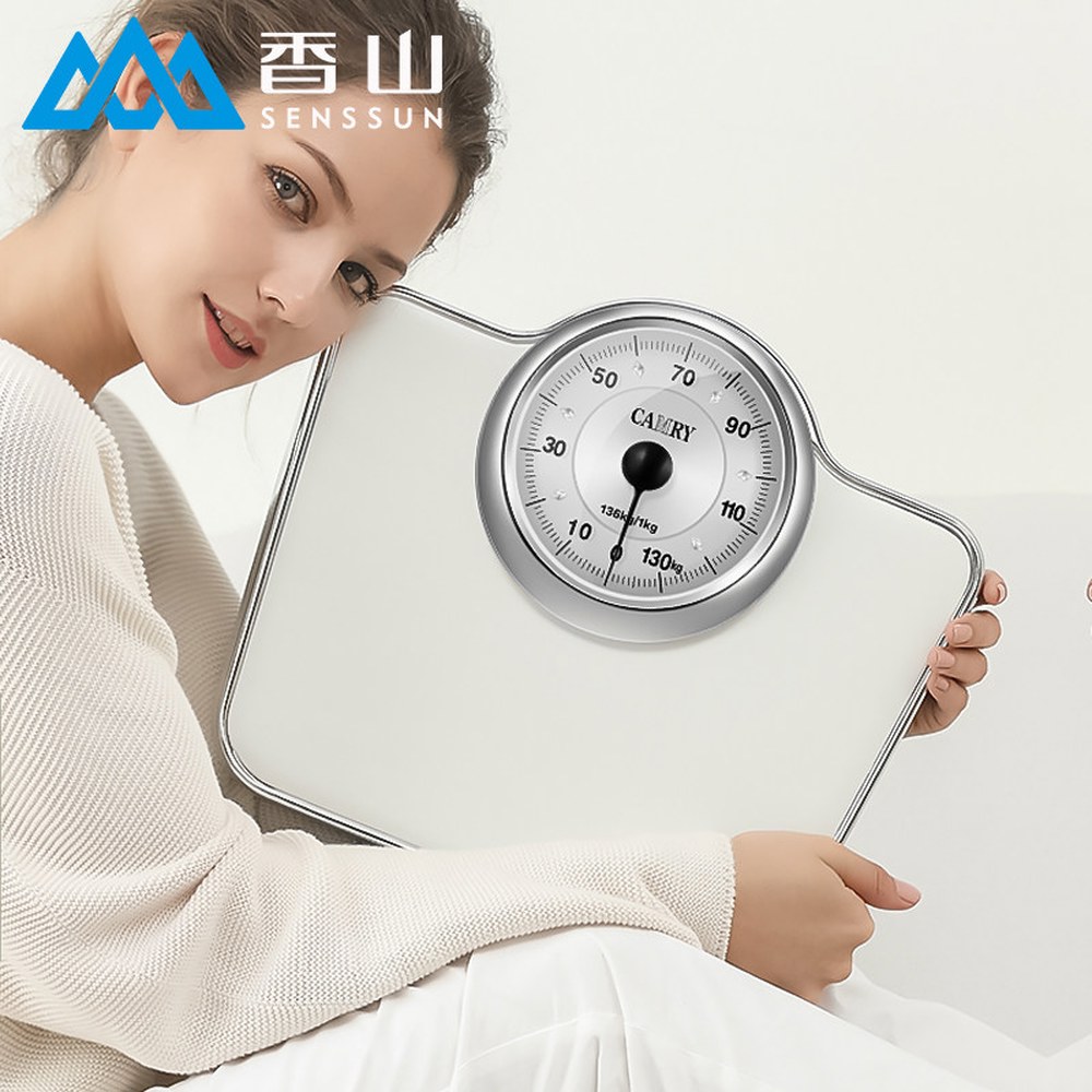 체중계 하얀색 클래식 헬스 정밀 바늘 기계 건강 스타일 아날로그 측정 푸른 색 기계 - 상세 이미지 2