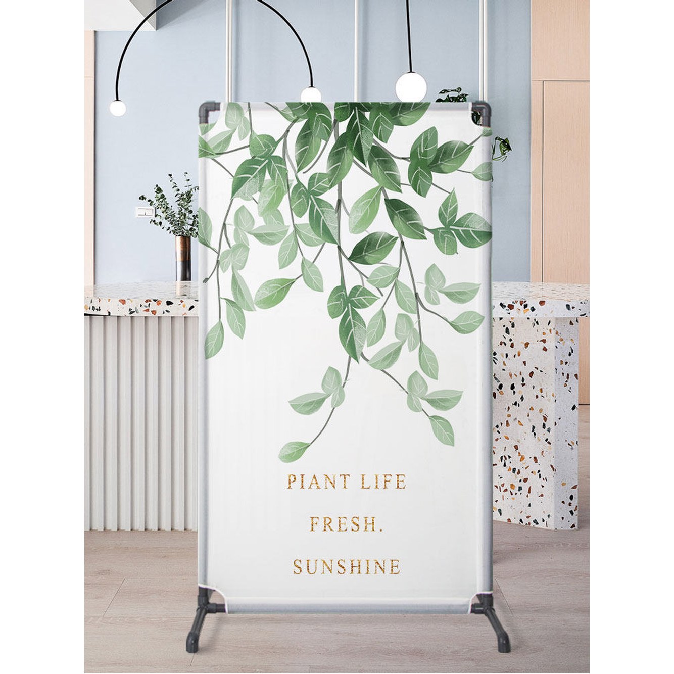 A80x180 플라워 이동식 80x40cm 미니파티션 가벽 0 길이3 white 접이식 칸막이 가림막 수납 플라워 A80x180 - 상세 이미지 3