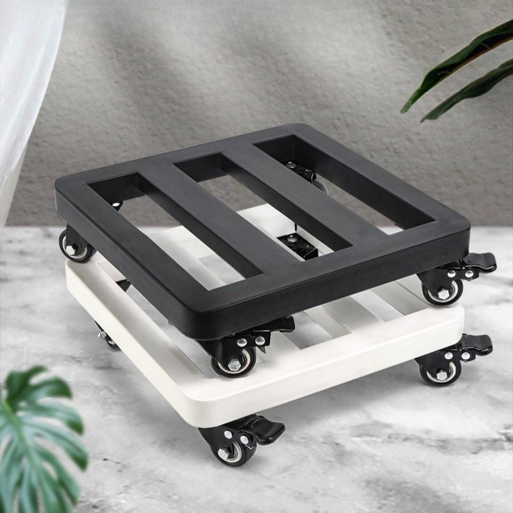 화분 이동식 하이라이터블랙 사각 특대형 정원용품 25x25cm 플랜트 바퀴달린 받침 플라스틱 카트 트레이 50cm 하이라이터블랙 25x25cm - 상품 이미지