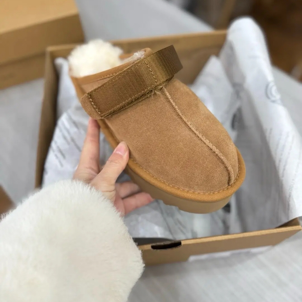 어그 미국 UGG 라나 클로그 플랫폼 여성 키높이 방한 슬리퍼 다크 브라운 1166734-CHE 이미지 6