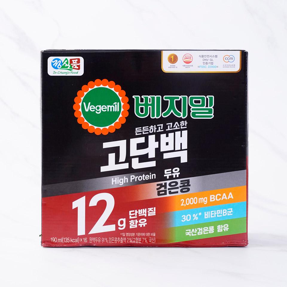 메가마트 정식품 베지밀 고단백두유 검은콩 190mlx16입 - 상품 이미지