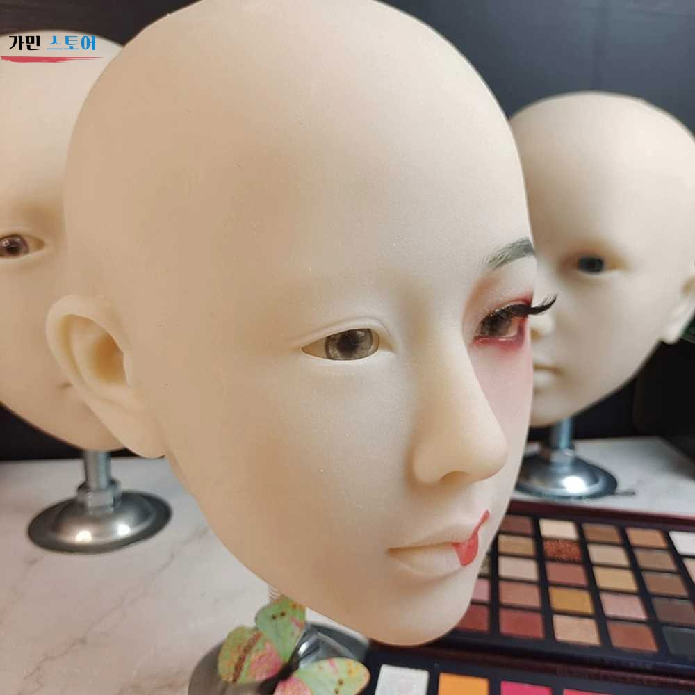 얼굴 연습 마네킹 실습용 속눈썹 화장 모형 색조 가발 - 상세 이미지 2