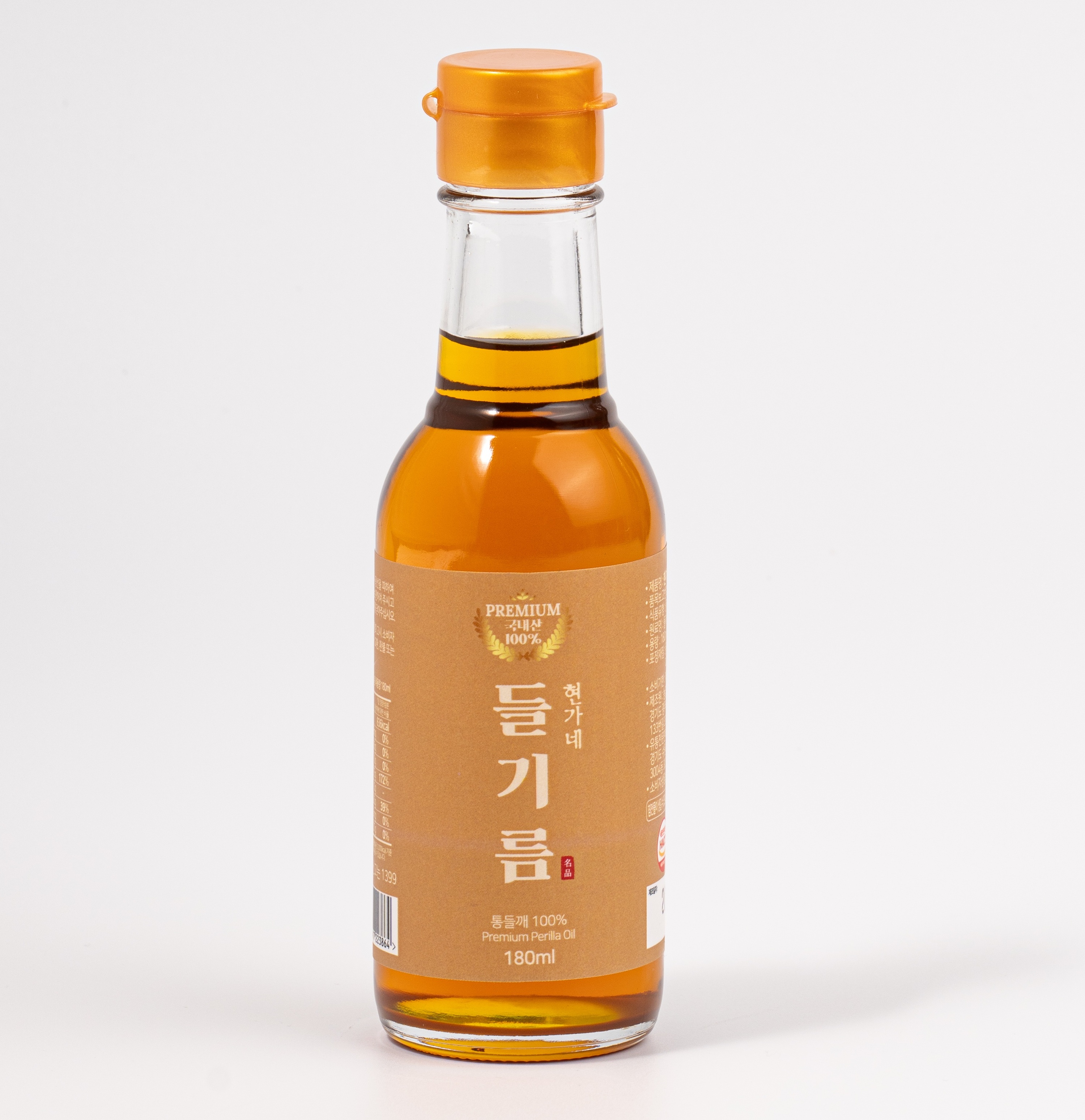 현가네 100% 국산 통들깨 저온압착 들기름 180ml, 1개 - 상품 이미지