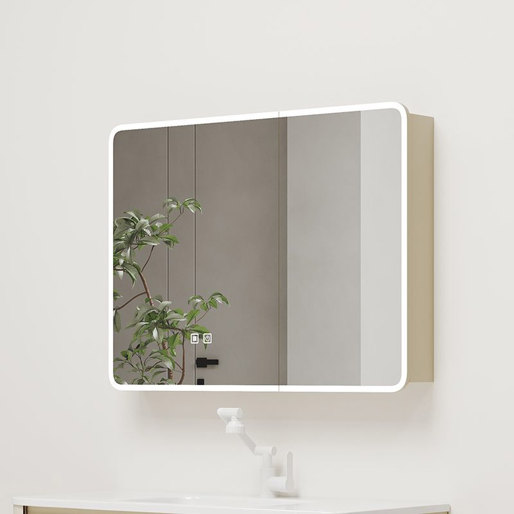 전면 수건장 60cm 알루미늄 일반거울장 LED 슬라이딩 수건함 욕실수납장 수납장 미러 안개 스마트거울장 60cm 일반거울장 - 상품 이미지