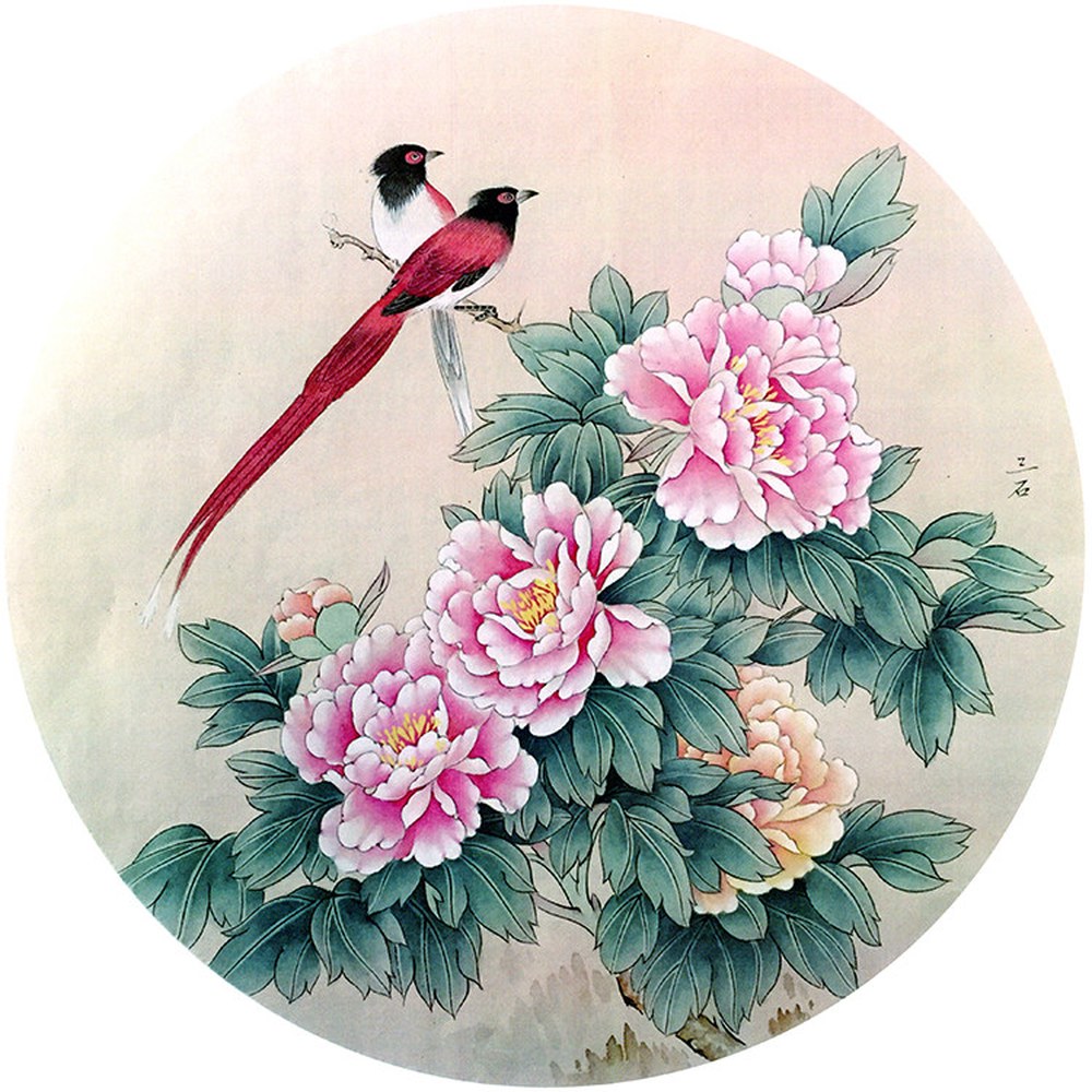 DIY A 컬러링 민화도안 재료 도안 채색하지 90x38cm 화 벚꽃 교실 국화 - 상세 이미지 2