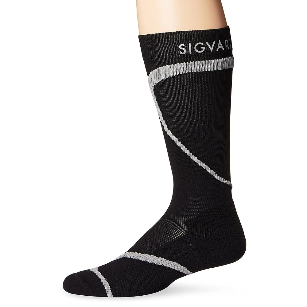 Sigvaris 퍼포먼스 - 액티브 테라피 라지, 클로즈드 블랙 양말 20-30mmHg 토, - 상품 이미지