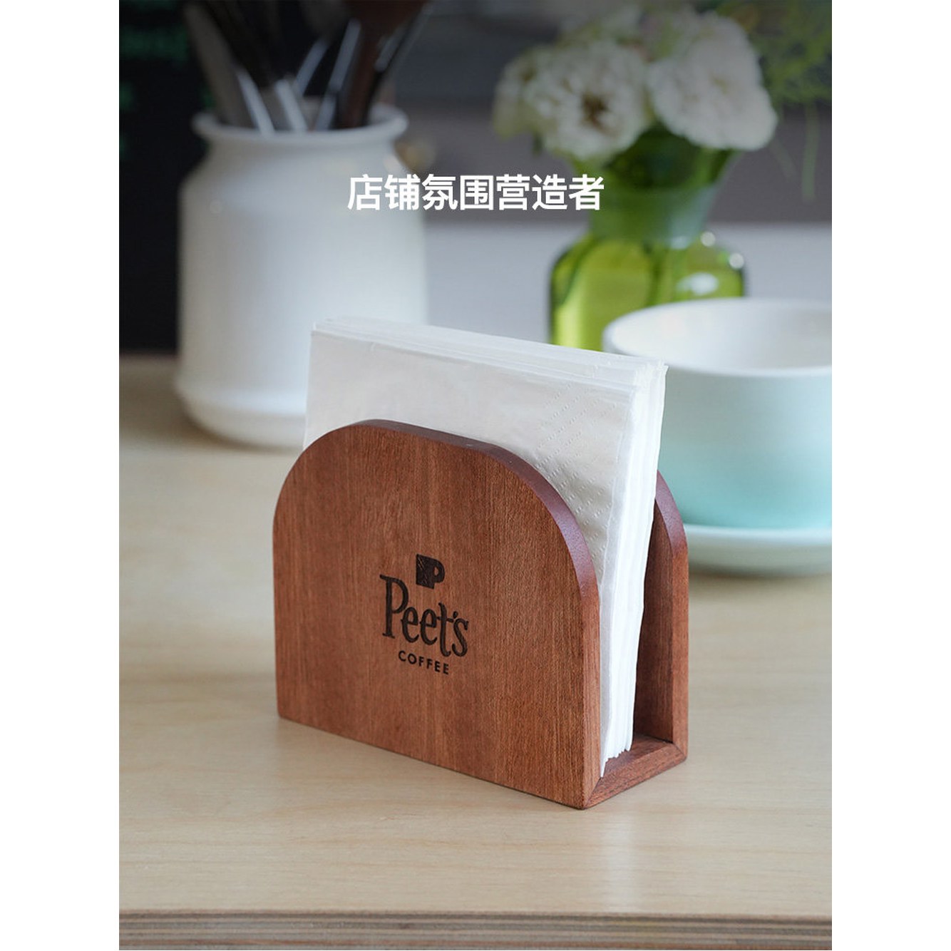 오단목 아카시아 티슈 목재 나무 1PC 수입 주방용 실내외용 달린 커팅 홀더 알레 손잡이 수입 오단목 티슈 홀더 - 상품 이미지