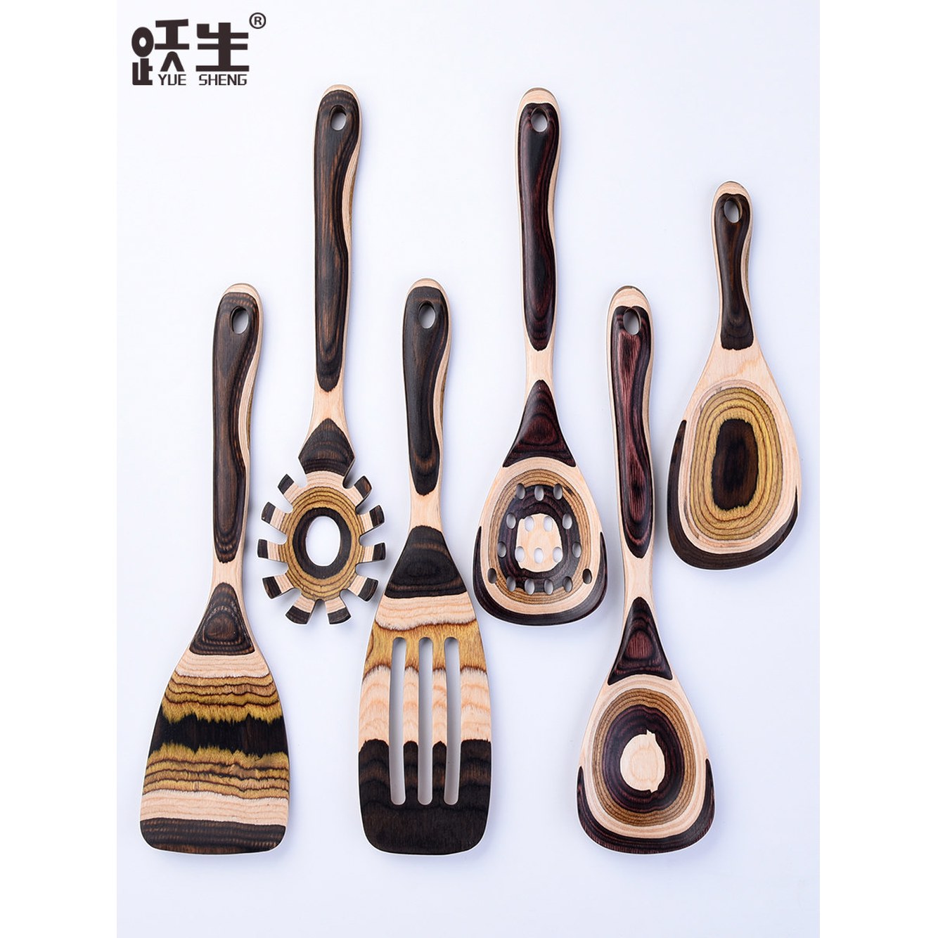푼 용품 채목 주걱 조리도구 원목도마 담기 원목 나 냄비 4세트 나무주걱 원목조리도구세트 주걱 담기 채목 - 상세 이미지 2