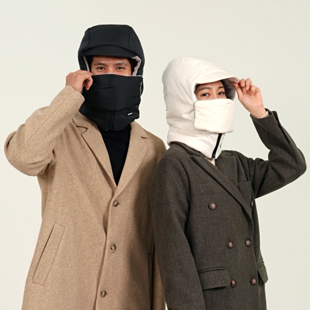 에스키모 핫포스 올인원 방한워머 2세트 극세사 겨울 넥워머 모자 방한용품 - 상품 이미지