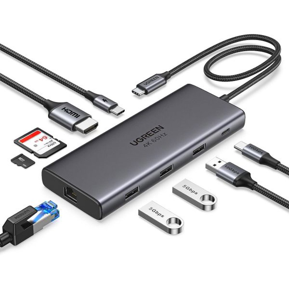9포트 유그린 USB Ally 허브 포트 ROG 멀티 hub 5in1 - 상품 이미지