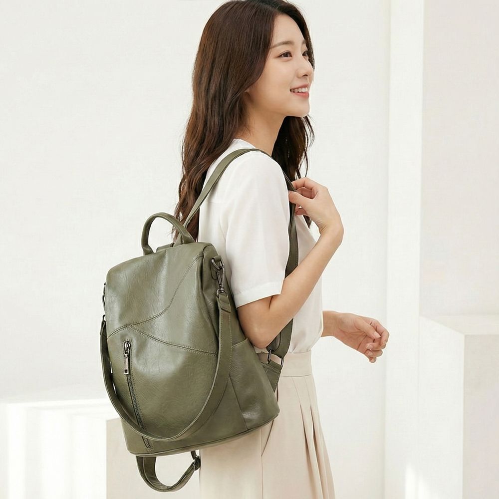 여성 가죽 백팩 데일리 경량 패션 직장인 캐주얼 배낭