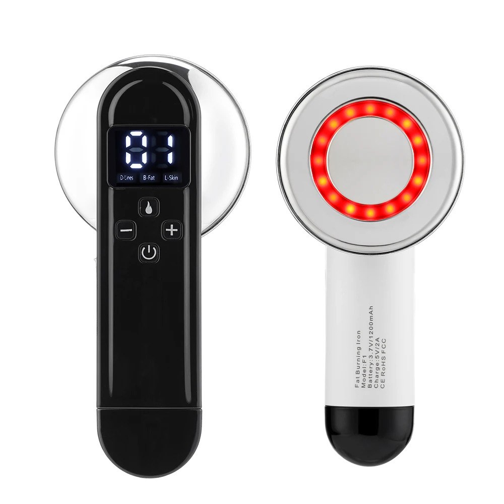 고주파 리프팅 LED EMS in RF 슬리밍 9 무게추 라디오 연소 마사지기 제거 과 주파수 감소 기 바디 1 온열 USB 케이블 충전 중문 버전 전용 - 상품 이미지