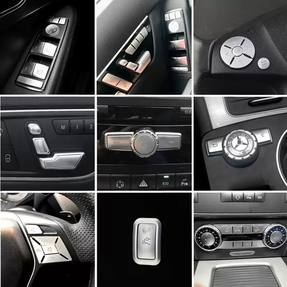 C180 W204 커버 C200 E클래스 대시 트 GLK300 송풍구자동차 1015 A2048300058 13개 1 사장님 버튼스티커 1개 1015타입 E클래 - 상품 이미지