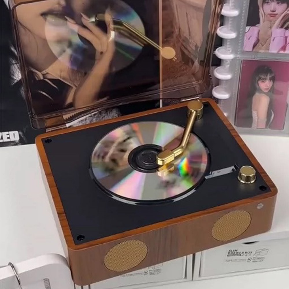 1 시디플레이어 블루투스 CD플레이어x 텐테이블 스피커 CD플레이어 씨디플레이어 오디션 모형 x시음반 레트로 기본형 1 CD플레이어x x시음반 - 상품 이미지