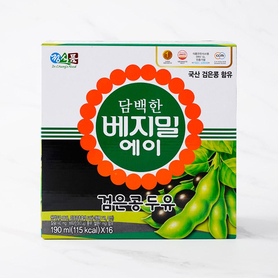 메가마트 정식품 베지밀 에이 검은콩 두유(팩) 190mlx16 - 상품 이미지