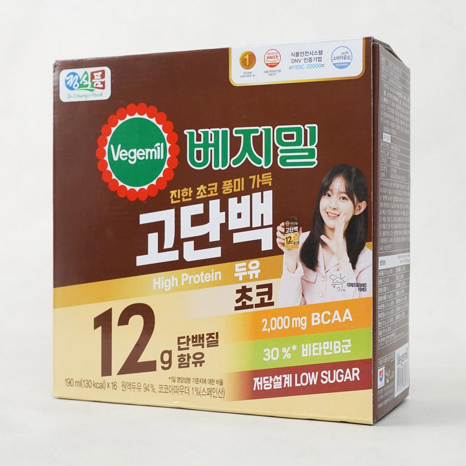 메가마트 정식품 베지밀 고단백두유 초코 190mlx16 - 상세 이미지 2