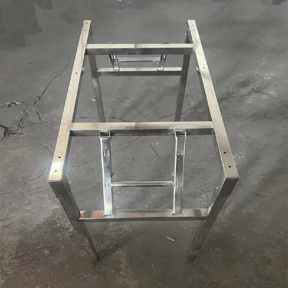 스텐 85x세로 스테인레스 단층 45x높이 72cm 가로 85X35X72cm 스테인리스 프레임 테이블다리 브래킷 접이식 책상 가로 85x세로 45x높이 72cm - 상품 이미지