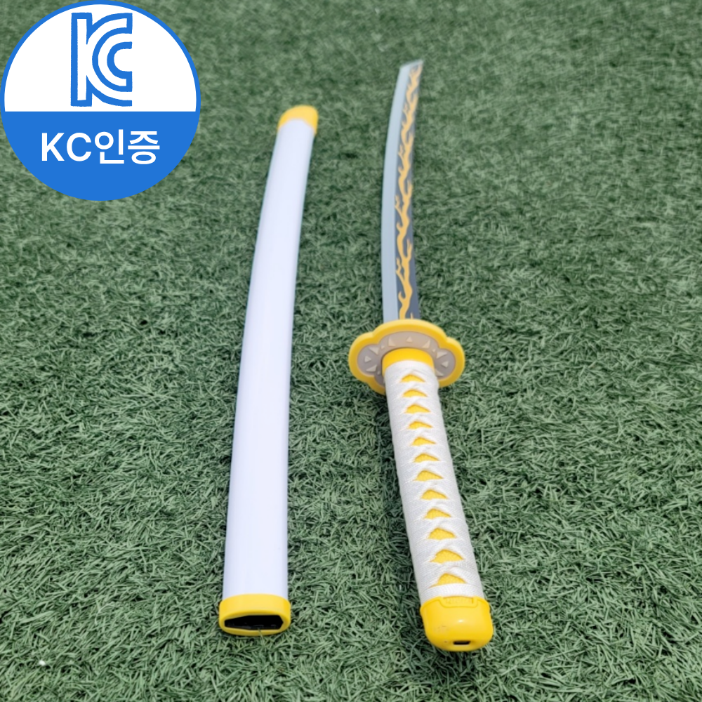 담따 귀멸의칼날 젠이츠 LED 검 103cm 일륜도 귀칼검 - 상품 이미지