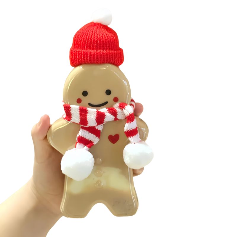 눈사람보틀 텀블러 우유 물병 음료 공병 밀크티 병 500ml 투명 - 상품 이미지