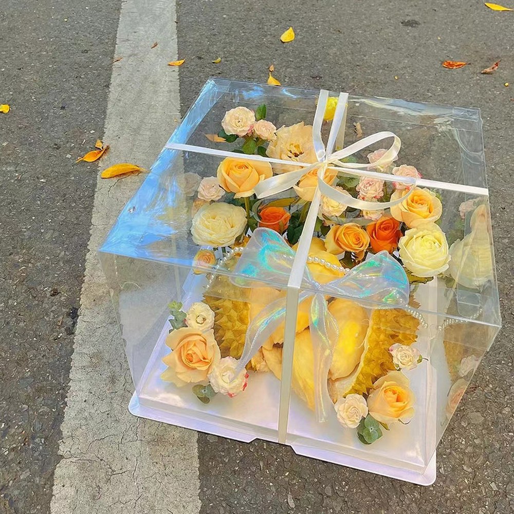 투명 포장 01 베이킹 18cmx20cm 덮개 케잌 상자 흰 답례품 4인치 5호 5세트 바탕에 단층 케이크 홑겹 커버 흰 바탕에 투명 덮개 4인치 홑겹 5세트 - 상세 이미지 2