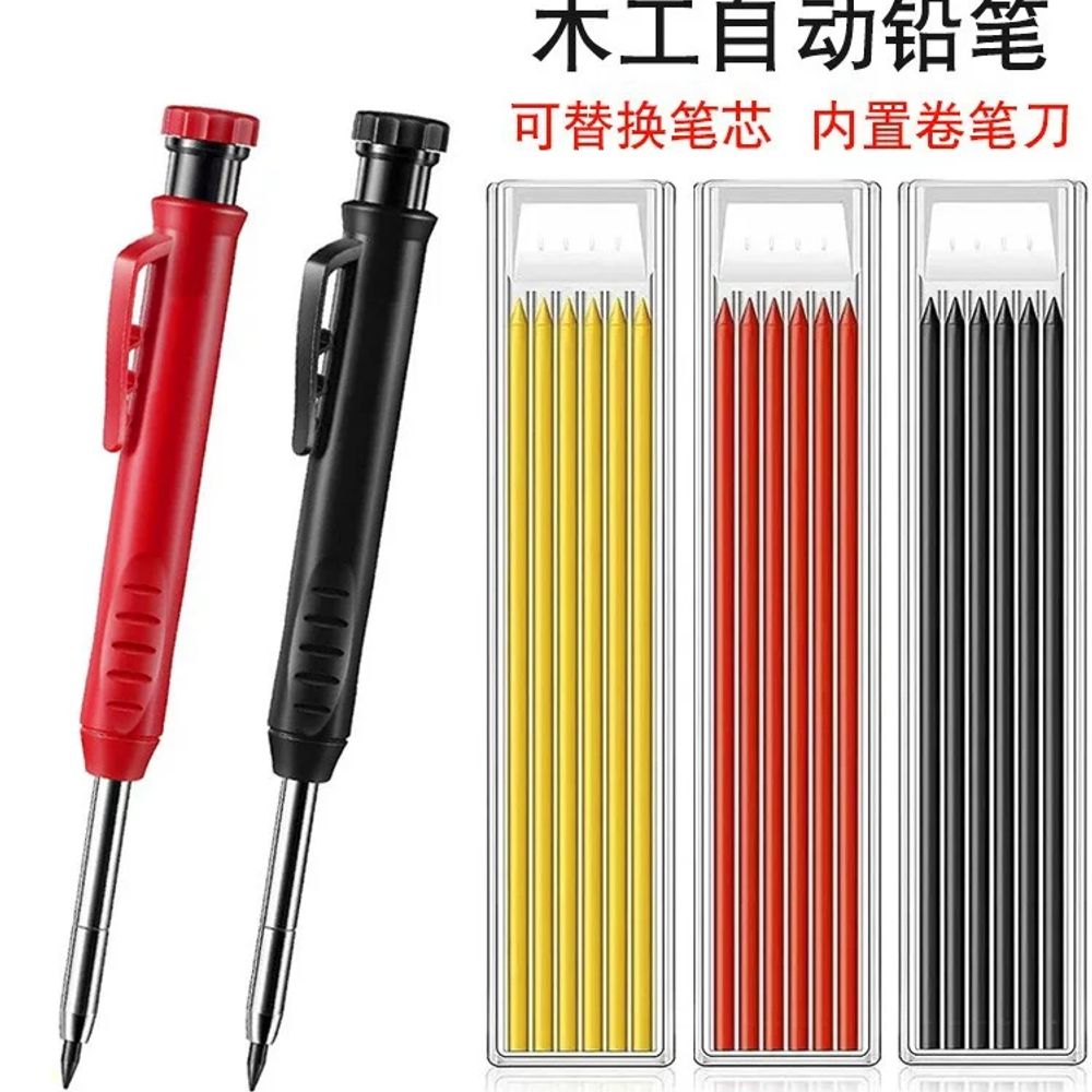 단단한 목수 건설 20mm 마커 스틸 흰색 개폐식 자 A. 빨간색 목공펜 1개, A. 2B - 상세 이미지 2