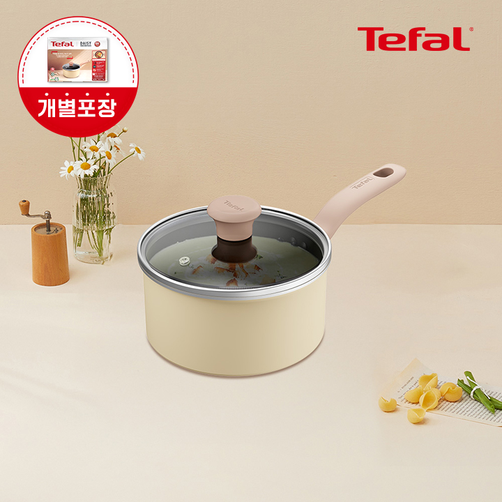 [옵션] 테팔 인덕션 티타늄 1X 데이지 편수냄비 18cm - 상품 이미지