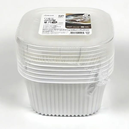 자사 협력업체 사각 탕용기 2900ml 5개입 용기 주방 스테인리스 냄비 식기 저장 용도 요리 조리기구