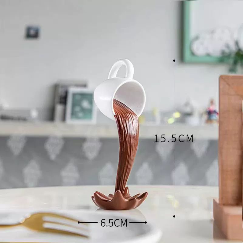 입체 수지 커피컵 머그컵 카페 인테리어 소품 커피색 - 상품 이미지