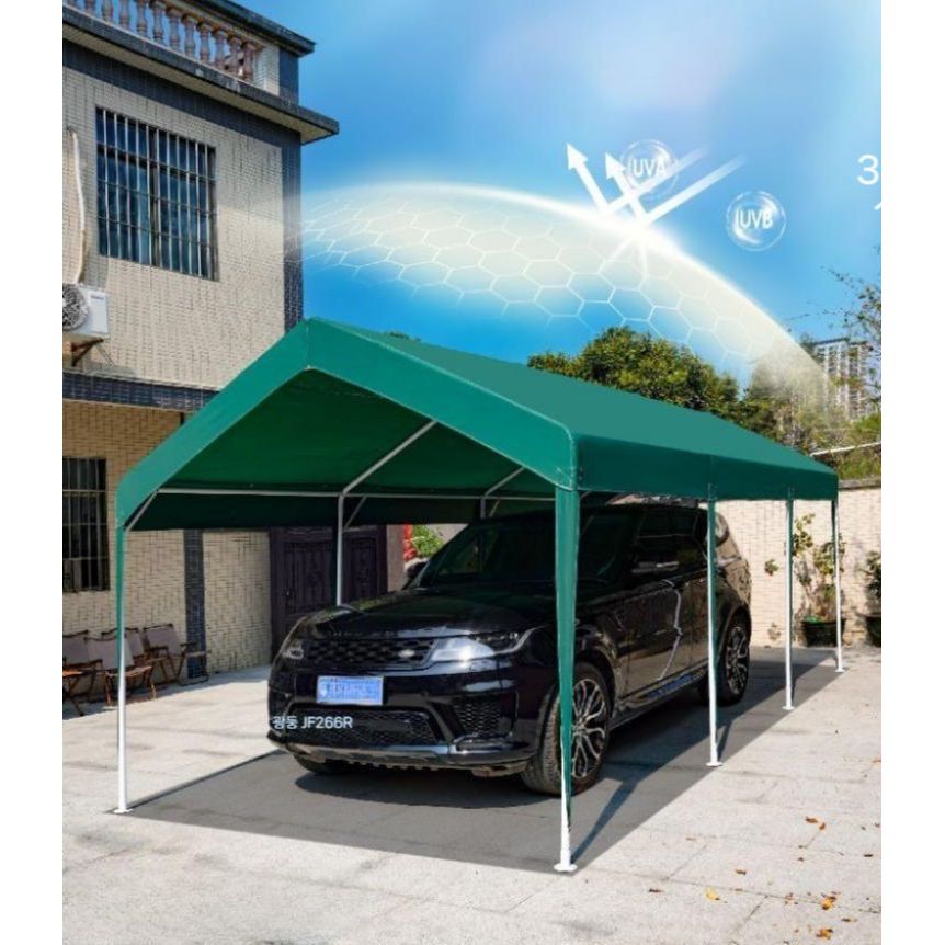 행사장 천막 대형 야외 차양막 3x4m 캐노피 주차장 포장마차 천 행사 차고지 3x6m 주차창고 짙은 그린 - 상품 이미지