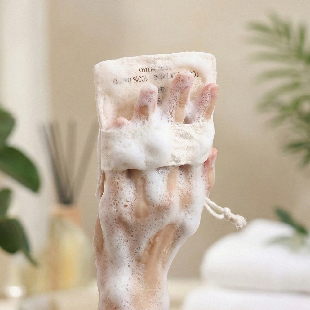 오피치나나뚜래 샴푸바 헴프 거품 샤워망