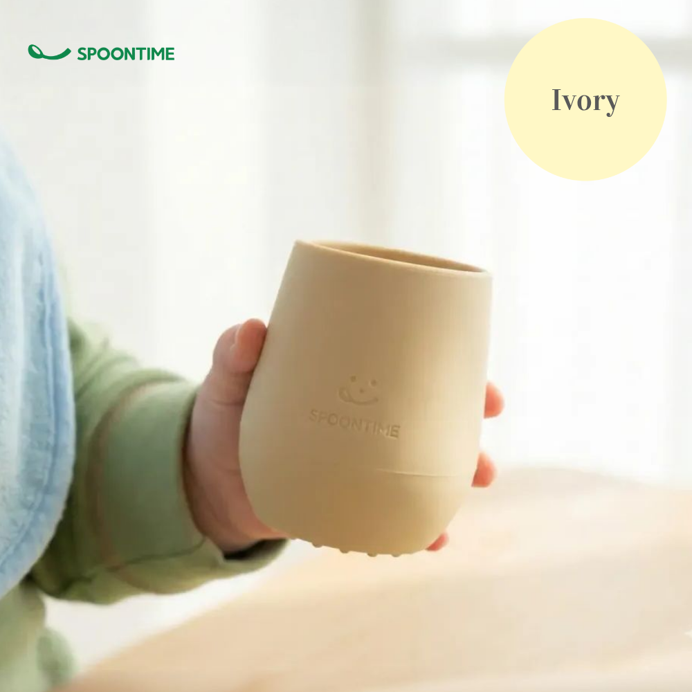 스푼타임 자기주도 땅콩컵 미니 오픈컵 아기컵 85ml, 1개, 아이보리 - 상품 이미지