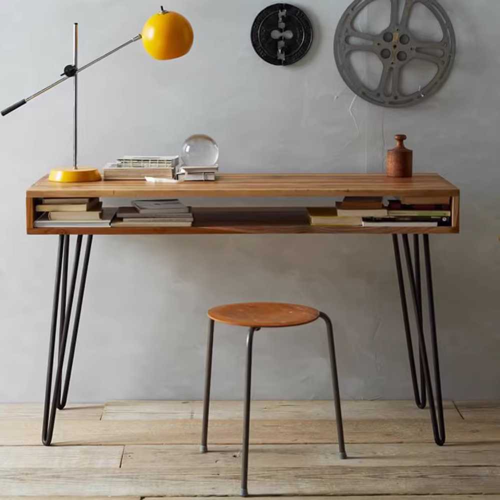 디자인 책상 철제 과외 책상겸테이블 멀티 모던 선반 80x50x75cm - 상세 이미지 4