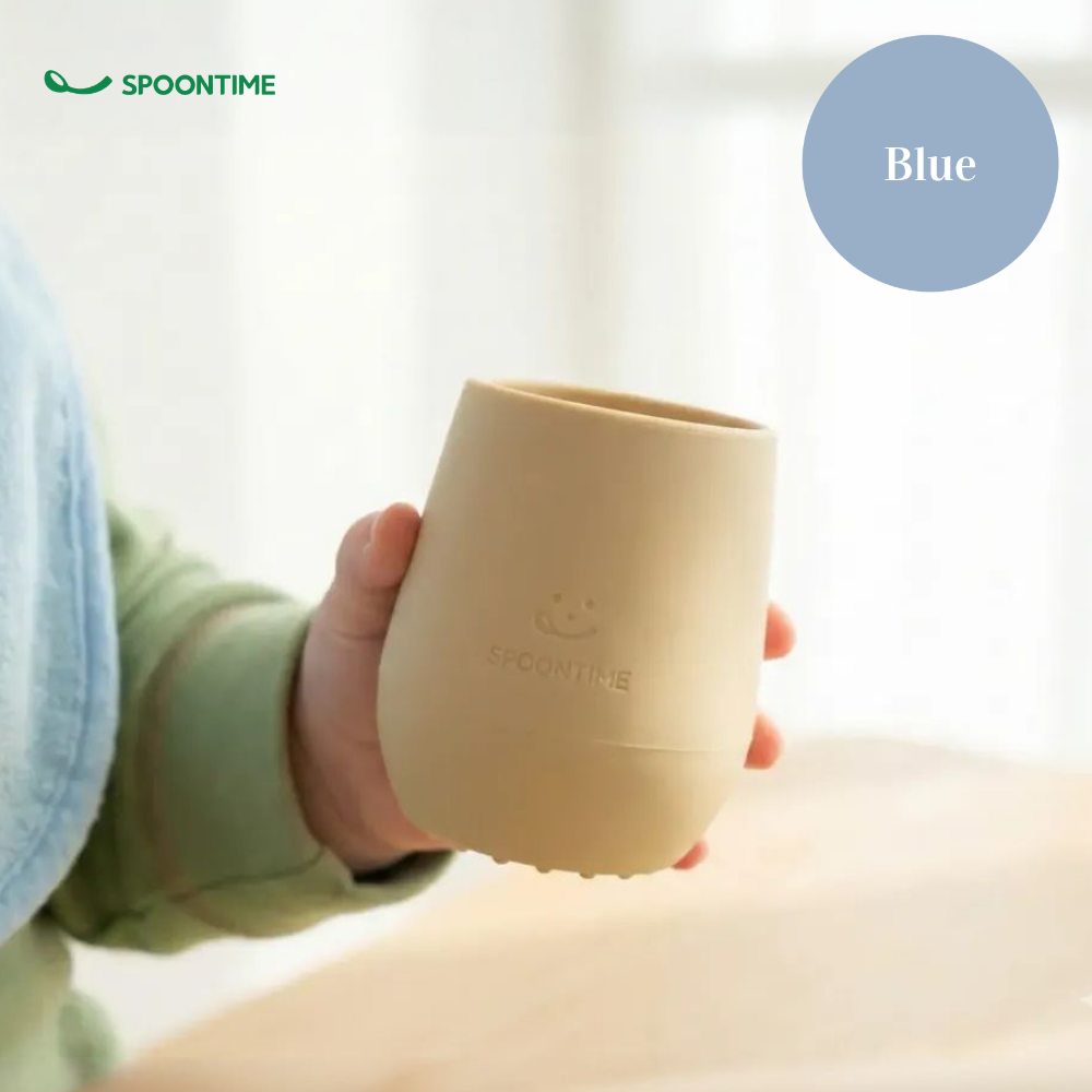 스푼타임 자기주도 땅콩컵 미니 오픈컵 아기컵 85ml, 1개, 블루 - 상품 이미지