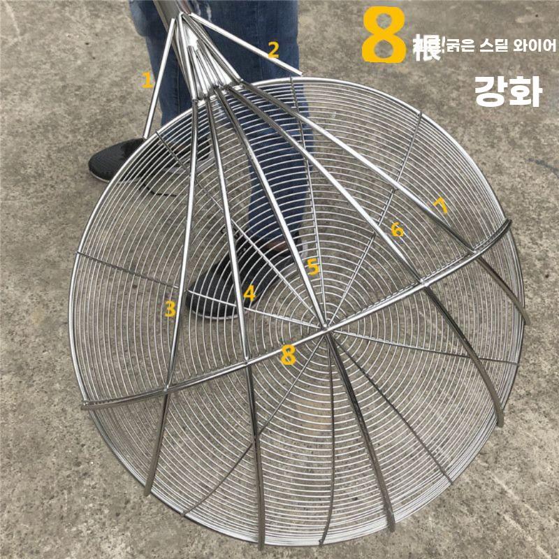 대형 뜰채 양식장 물고기 채망 건지게 장대 뜰망 스테인리스 32cm 직경 80cm 손잡이 - 상세 이미지 2