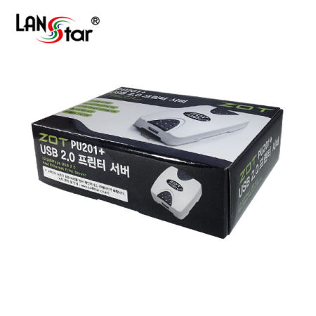 [라인업시스템]랜스타 ZOT-PU201-PLUS 프린터서버 ZOT USB2.0 1PORT 5V1A