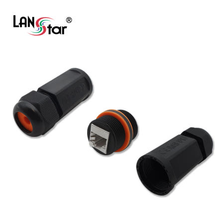 라인업시스템 랜스타 LS-WPCOP-C6A 방수 공사 연결용 랜 커플러 I형 CAT6A FTP IP67