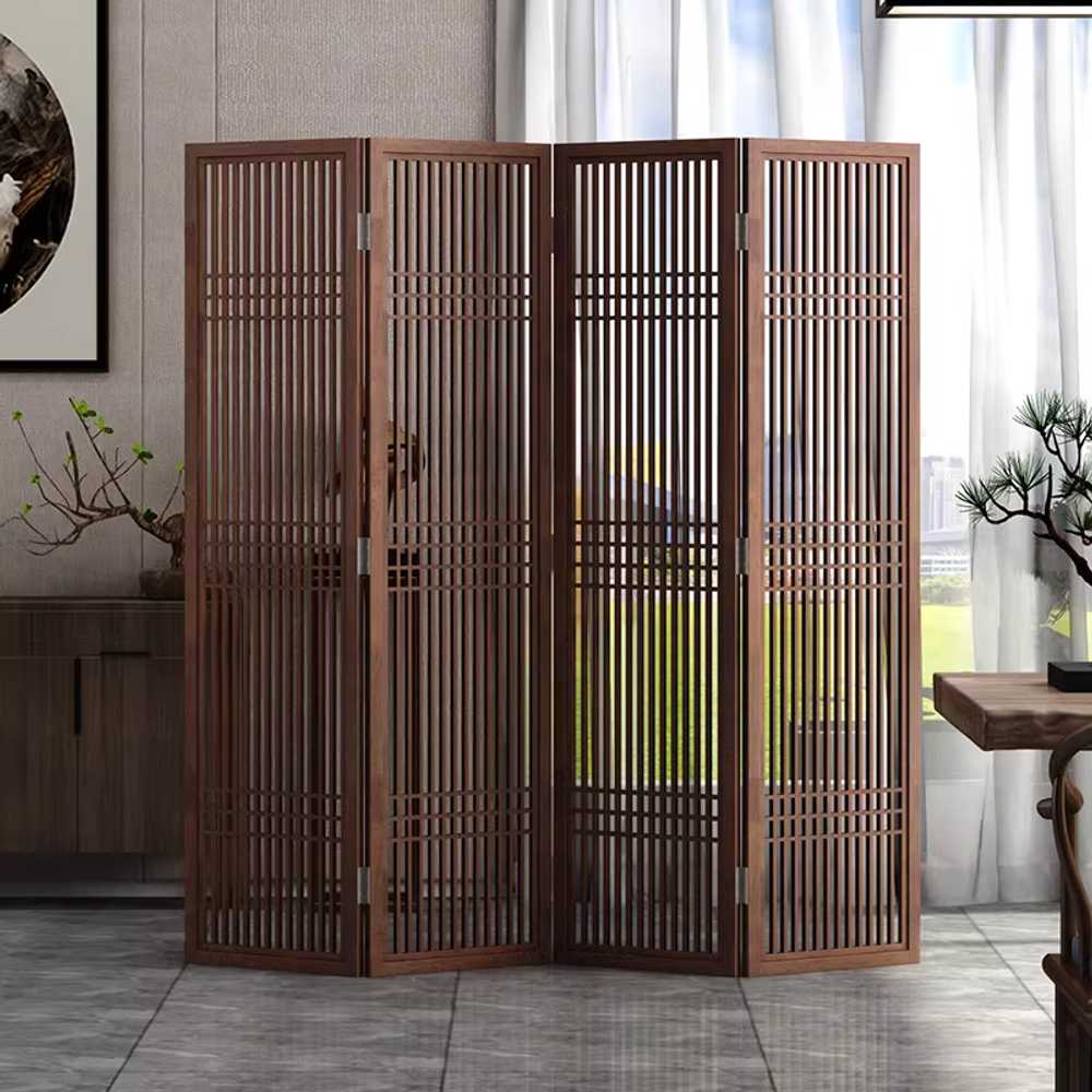 한옥 파티션 전통 가벽 창호 인테리어 실내 문살 찻집 180x45cm 2폭 짙은 갈색 - 상세 이미지 5